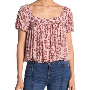 Free People Leopard blouse